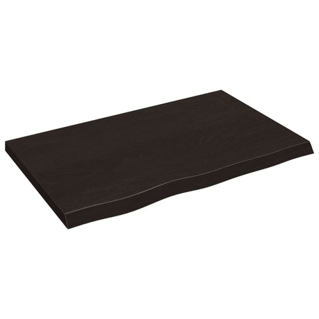 Vidaxx Waschtischplatte 80x50x (2-4) cm behandeltes Massivholz dunkelbraun