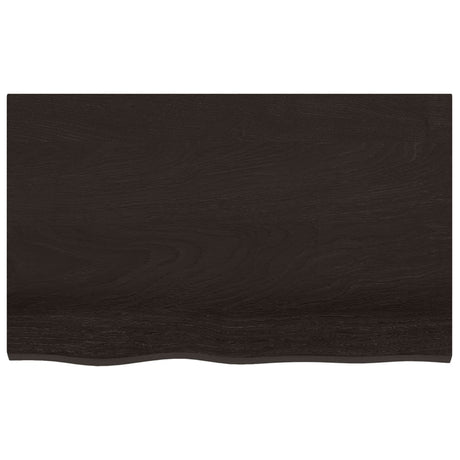 Vidaxx Waschtischplatte 80x50x (2-4) cm behandeltes Massivholz dunkelbraun