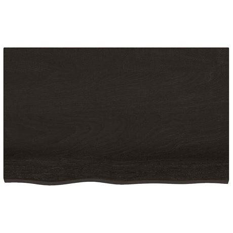Vidaxx Waschtischplatte 80x50x (2-4) cm behandeltes Massivholz dunkelbraun