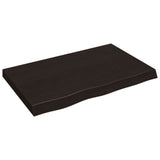 Vidaxx Waschtischplatte 80x60x2 cm, behandeltes Massivholz dunkelbraun