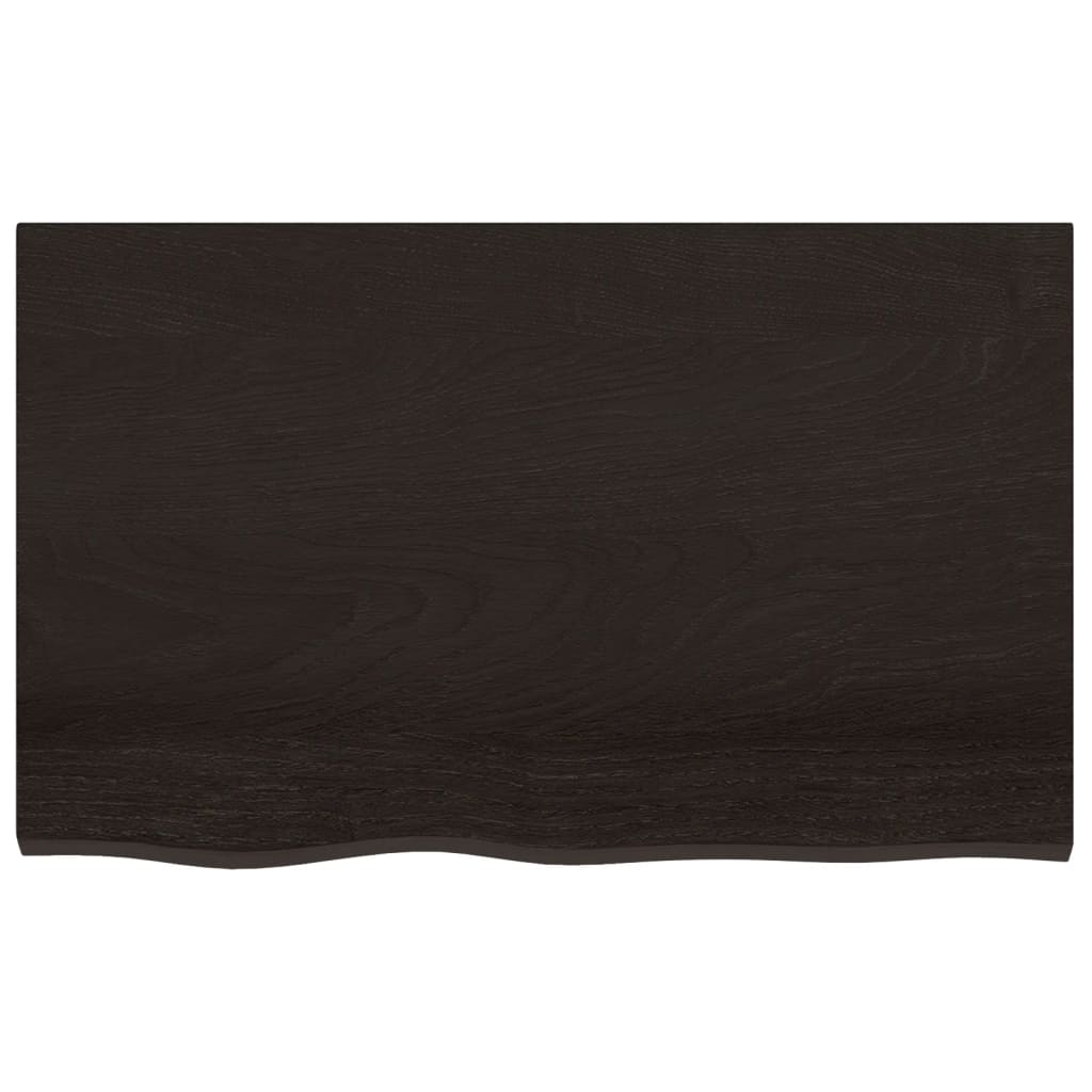 Vidaxx Waschtischplatte 80x60x2 cm, behandeltes Massivholz dunkelbraun