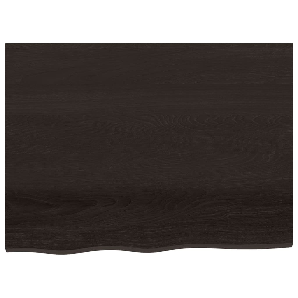 Vidaxx Waschtischplatte 80x60x (2-4) cm behandeltes Massivholz dunkelbraun
