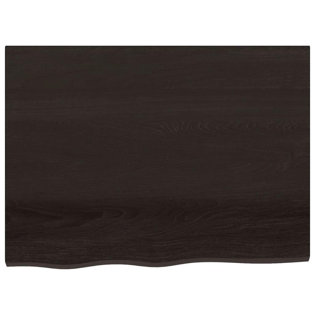 Vidaxl Washbasin Tabla 80x60x (2-6) CM Madera sólida tratada marrón oscuro