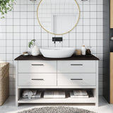 Vidaxx Waschtischplatte 100x30x2 cm, behandeltes Massivholz dunkelbraun