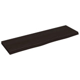 Vidaxx Waschtischplatte 100x30x (2-4) cm behandeltes Massivholz dunkelbraun
