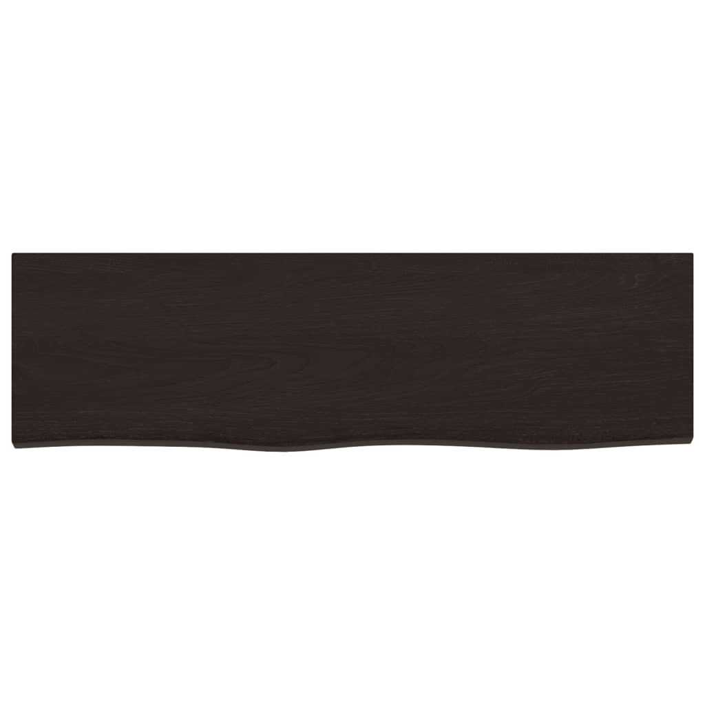 Vidaxx Waschtischplatte 100x30x (2-4) cm behandeltes Massivholz dunkelbraun