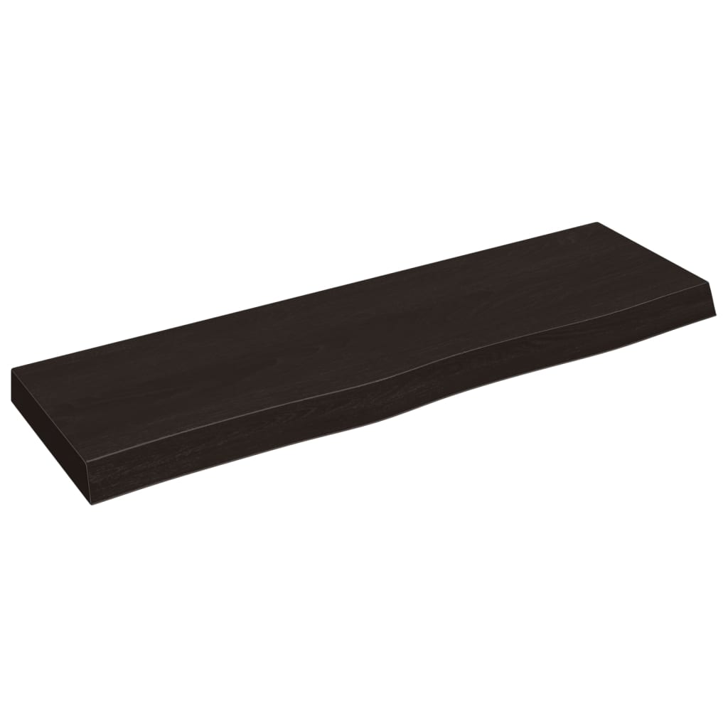 Vidaxx Waschtischplatte 100x30x (2-6) cm behandeltes Massivholz dunkelbraun
