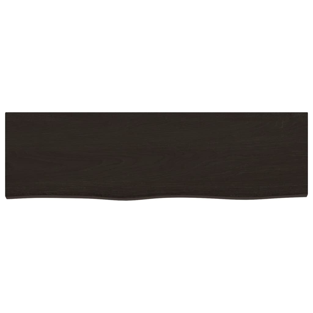 Vidaxx Waschtischplatte 100x30x (2-6) cm behandeltes Massivholz dunkelbraun