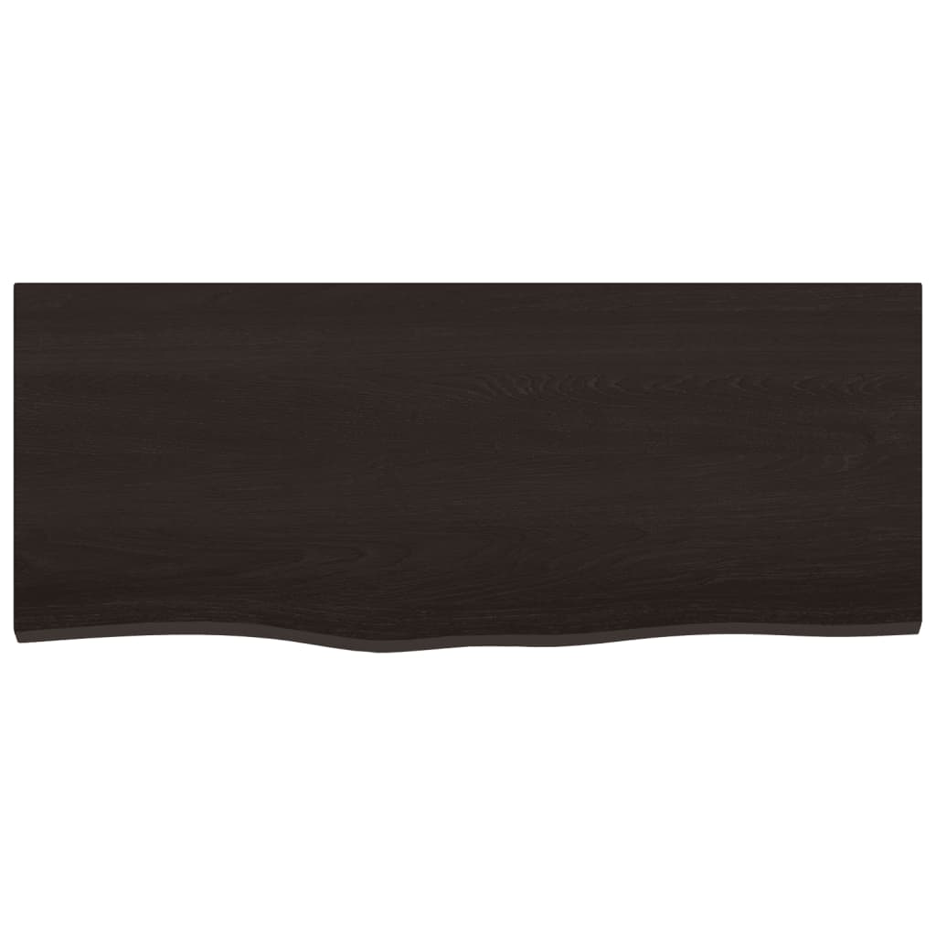 Vidaxx Waschtischplatte 100x40x2 cm, behandeltes Massivholz dunkelbraun