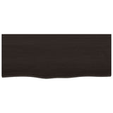 Vidaxx Waschtischplatte 100x40x2 cm, behandeltes Massivholz dunkelbraun