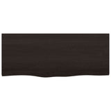 Vidaxx Waschtischplatte 100x40x (2-4) cm behandeltes Massivholz dunkelbraun