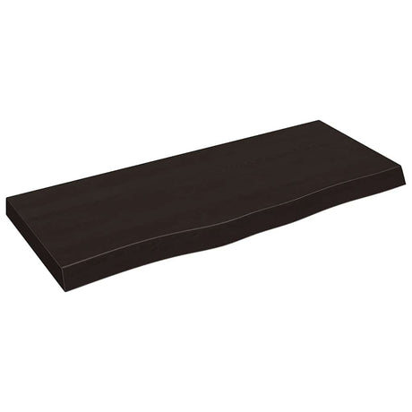 Vidaxx Waschtischplatte 100x40x (2-6) cm behandeltes Massivholz dunkelbraun