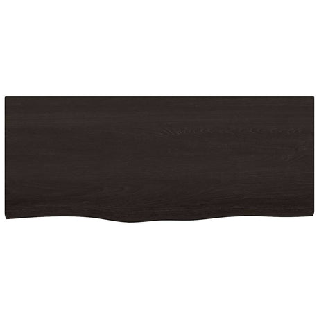 Vidaxx Waschtischplatte 100x40x (2-6) cm behandeltes Massivholz dunkelbraun