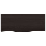 Vidaxx Waschtischplatte 100x40x (2-6) cm behandeltes Massivholz dunkelbraun