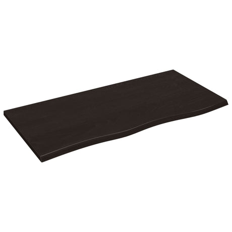 Vidaxx Waschtischplatte 100x50x2 cm, behandeltes Massivholz dunkelbraun