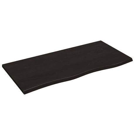 Vidaxx Waschtischplatte 100x50x2 cm, behandeltes Massivholz dunkelbraun