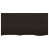 Vidaxx Waschtischplatte 100x50x2 cm, behandeltes Massivholz dunkelbraun