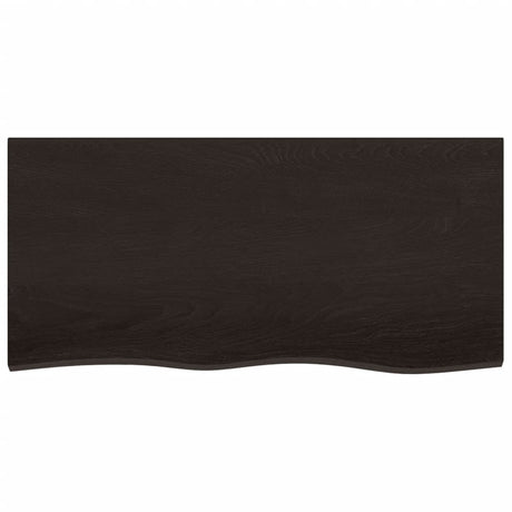Vidaxx Waschtischplatte 100x50x2 cm, behandeltes Massivholz dunkelbraun