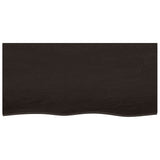 Vidaxx Waschtischplatte 100x50x2 cm, behandeltes Massivholz dunkelbraun