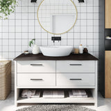 Vidaxx Waschtischplatte 100x50x2 cm, behandeltes Massivholz dunkelbraun