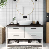 Vidaxx Waschtischplatte 100x50x2 cm, behandeltes Massivholz dunkelbraun