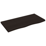 Vidaxx Waschtischplatte 100x50x (2-4) cm behandeltes Massivholz dunkelbraun