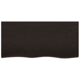 Vidaxx Waschtischplatte 100x50x (2-4) cm behandeltes Massivholz dunkelbraun
