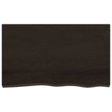 Vidaxx Waschtischplatte 100x60x (2-6) cm behandeltes Massivholz dunkelbraun