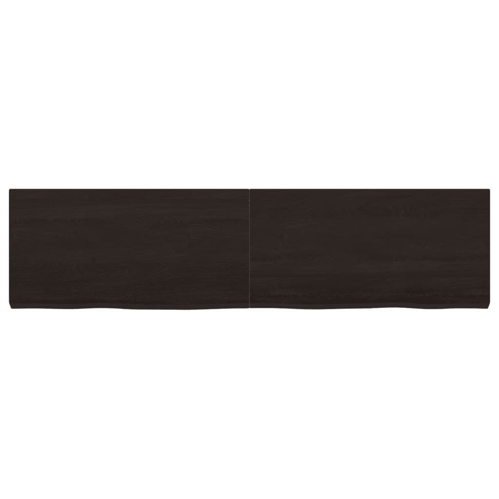 Vidaxx Waschtischplatte 120x30x (2-4) cm behandeltes Massivholz dunkelbraun