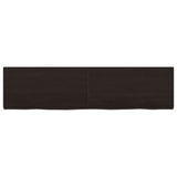 Vidaxx Waschtischplatte 120x30x (2-4) cm behandeltes Massivholz dunkelbraun