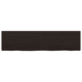 Vidaxl Washbasin Sheet 120x30x (2-4) CM Mada maciza tratada marrón oscuro