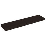 Vidaxx Waschtischplatte 120x30x (2-6) cm behandeltes Massivholz dunkelbraun