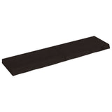 Vidaxl Washbasin Sheet 120x30x (2-6) CM Mada maciza tratada marrón oscuro