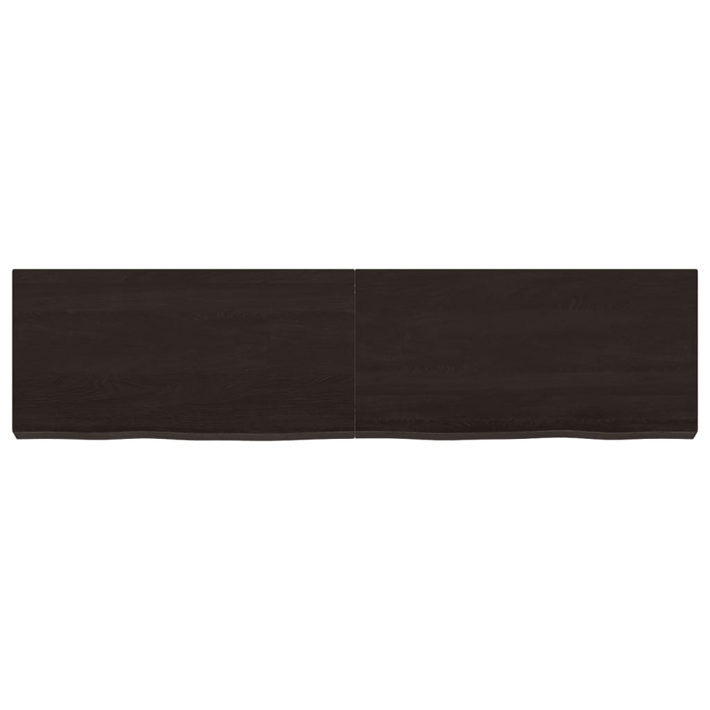 Vidaxl Washbasin Sheet 120x30x (2-6) CM Mada maciza tratada marrón oscuro