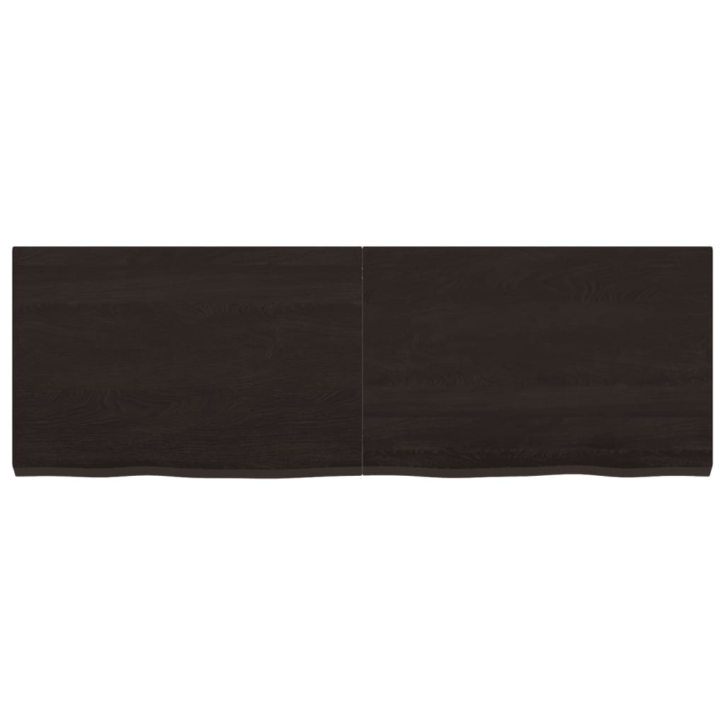 Vidaxx Waschtischplatte 120x40x (2-4) cm behandeltes Massivholz dunkelbraun