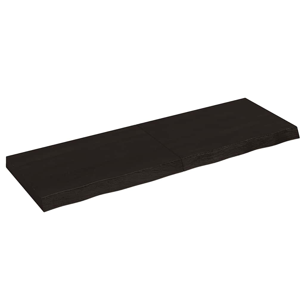Vidaxx Waschtischplatte 120x40x (2-6) cm behandeltes Massivholz dunkelbraun