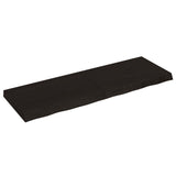 Vidaxx Waschtischplatte 120x40x (2-6) cm behandeltes Massivholz dunkelbraun