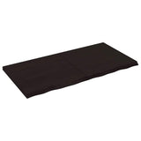 Vidaxx Waschtischplatte 120x60x (2-4) cm behandeltes Massivholz dunkelbraun