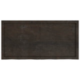 Vidaxx Waschtischplatte 120x60x (2-4) cm behandeltes Massivholz dunkelbraun