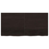Vidaxx Waschtischplatte 120x60x (2-6) cm behandeltes Massivholz dunkelbraun