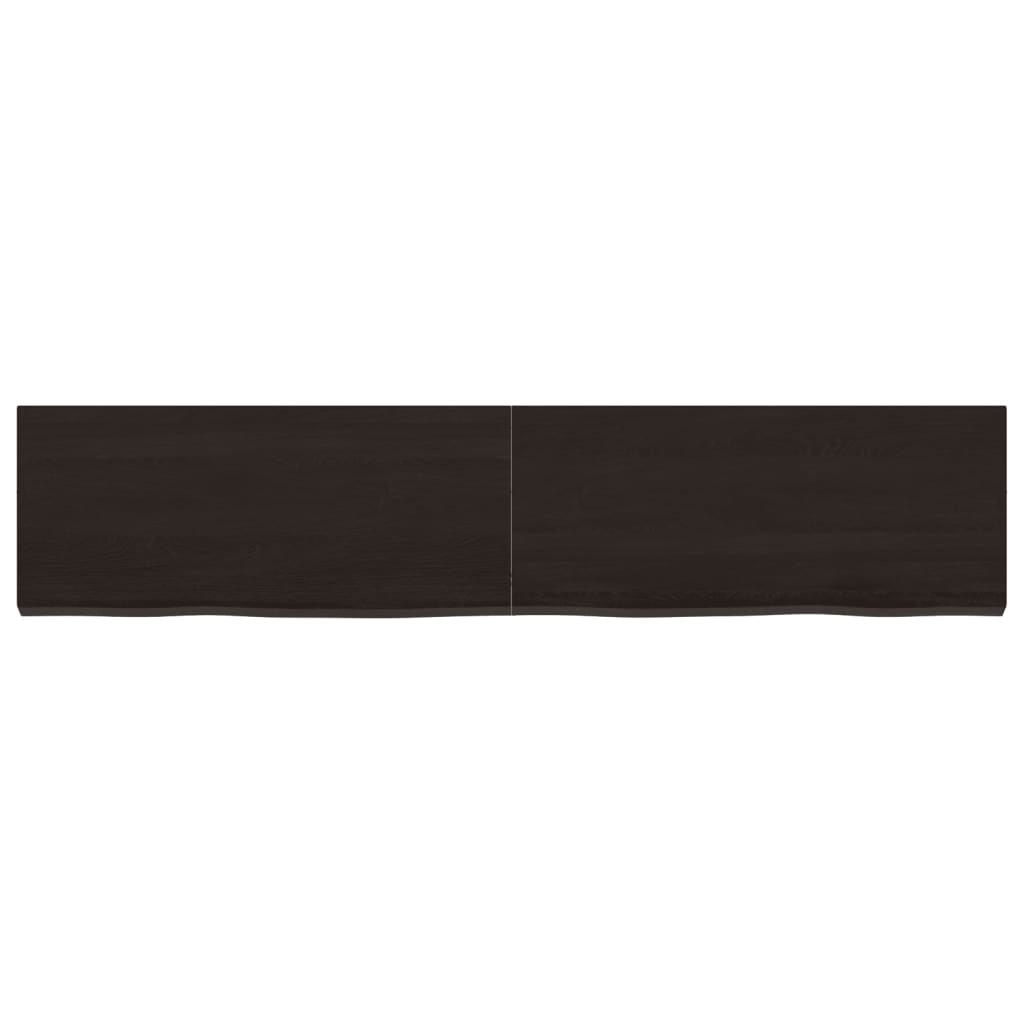 Vidaxl Washbasin Sheet 140x30x (2-4) CM Mada maciza tratada marrón oscuro