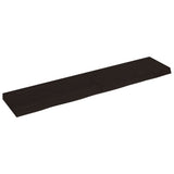 Vidaxx Waschtischplatte 140x30x (2-6) cm behandeltes Massivholz dunkelbraun