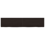 Vidaxx Waschtischplatte 140x30x (2-6) cm behandeltes Massivholz dunkelbraun