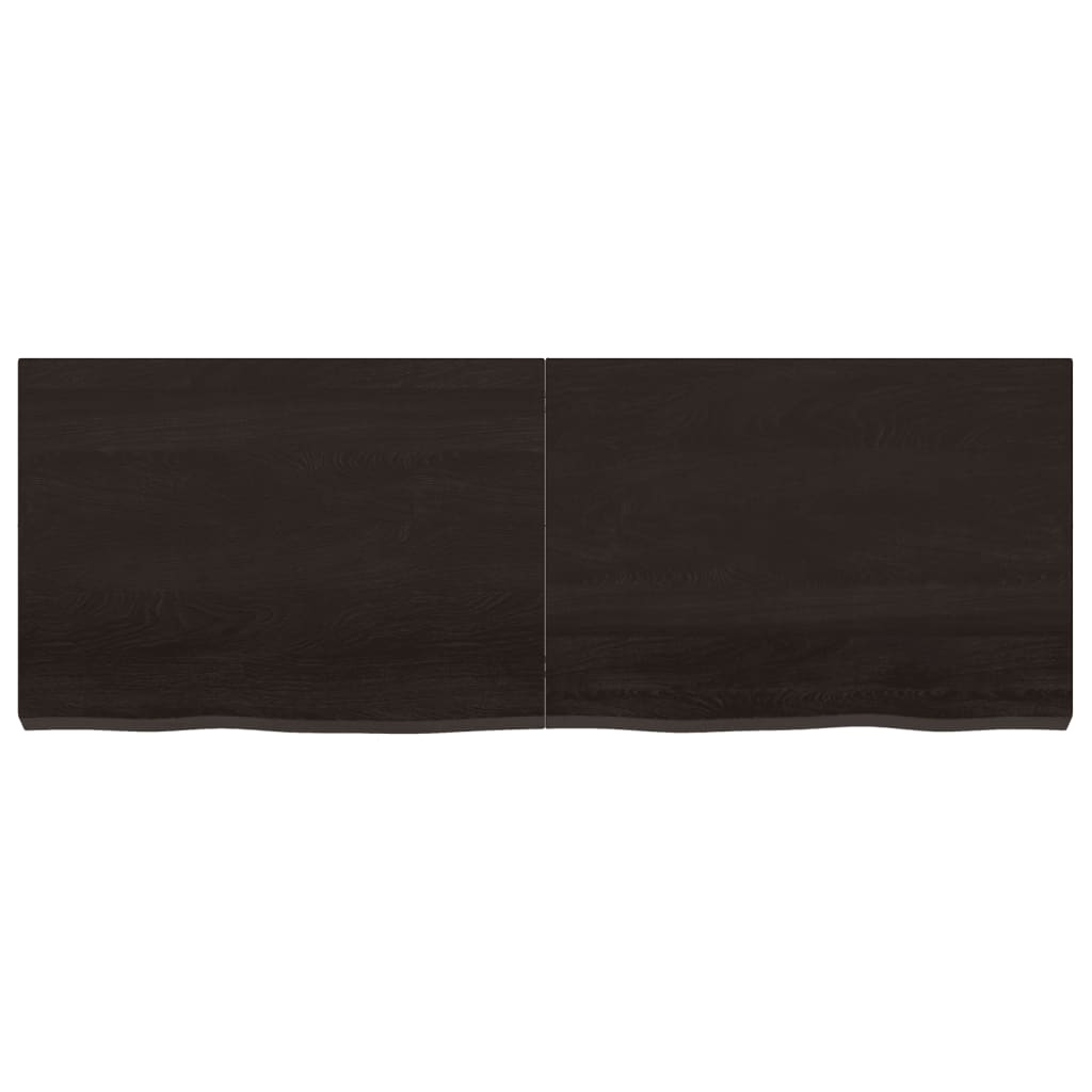 VidaXL Washbasin sheet 140x50x (2-6) cm treated solid wood dark brown