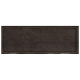 Vidaxx Waschtischplatte 140x50x (2-6) cm behandeltes Massivholz dunkelbraun