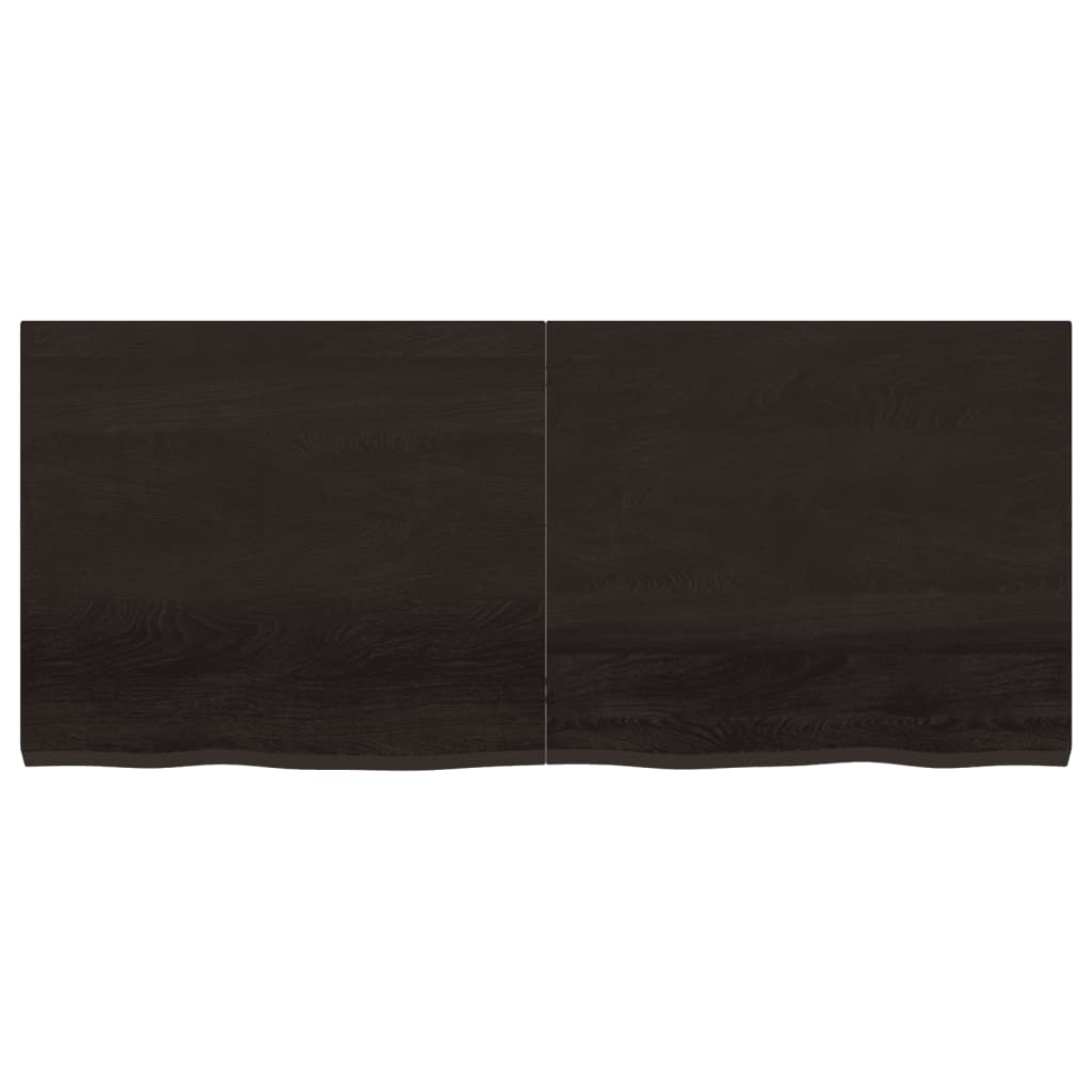 Vidaxl Washbasin Sheet 140x60x (2-4) CM Madera sólida tratada marrón oscuro