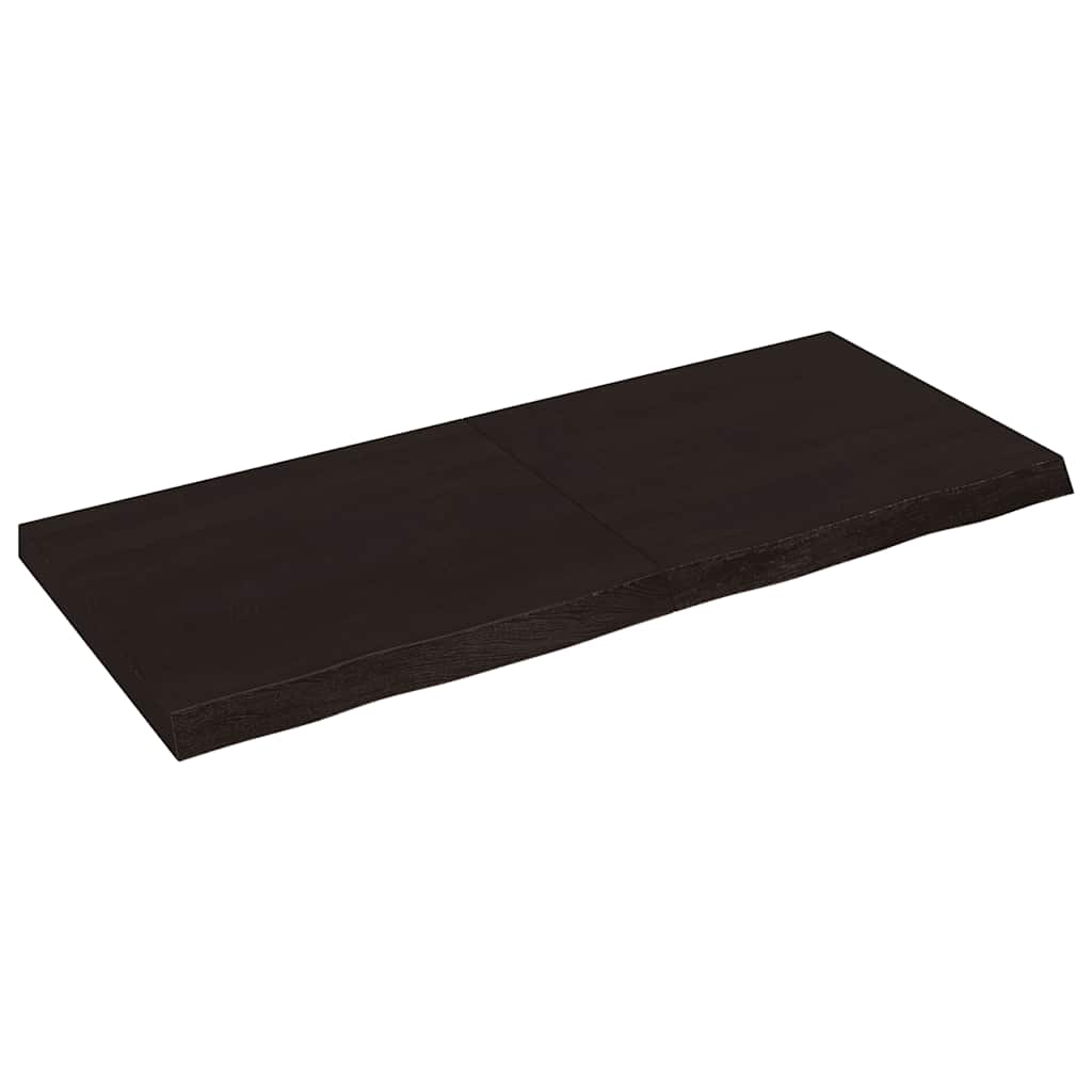 Vidaxx Waschtischplatte 140x60x (2-6) cm behandeltes Massivholz dunkelbraun