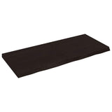 Vidaxx Waschtischplatte 140x60x (2-6) cm behandeltes Massivholz dunkelbraun