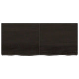 Vidaxx Waschtischplatte 140x60x (2-6) cm behandeltes Massivholz dunkelbraun