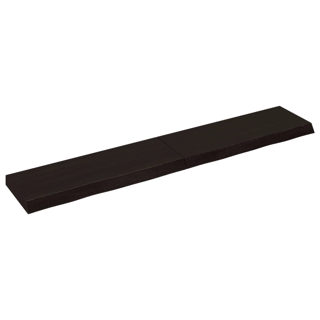 Vidaxx Waschtischplatte 160x30x (2-6) cm behandeltes Massivholz dunkelbraun